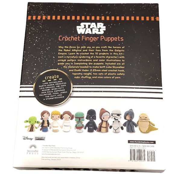 NEW Star War Crochet Finger Puppets - Darth Vader and Luke Skywalker -Sealed - Picture 9 of 12